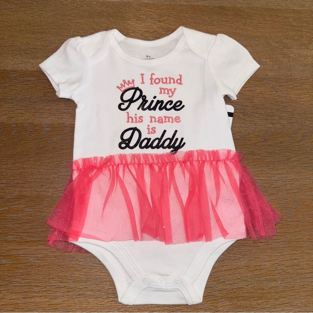 Baby Girls Short-Sleeve I Found My Prince Bodysuit.